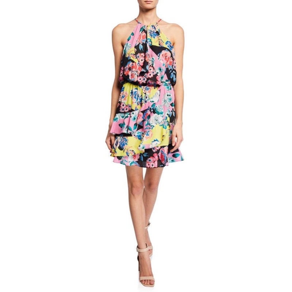 Parker floral Cosma Camine Flora dress small pink